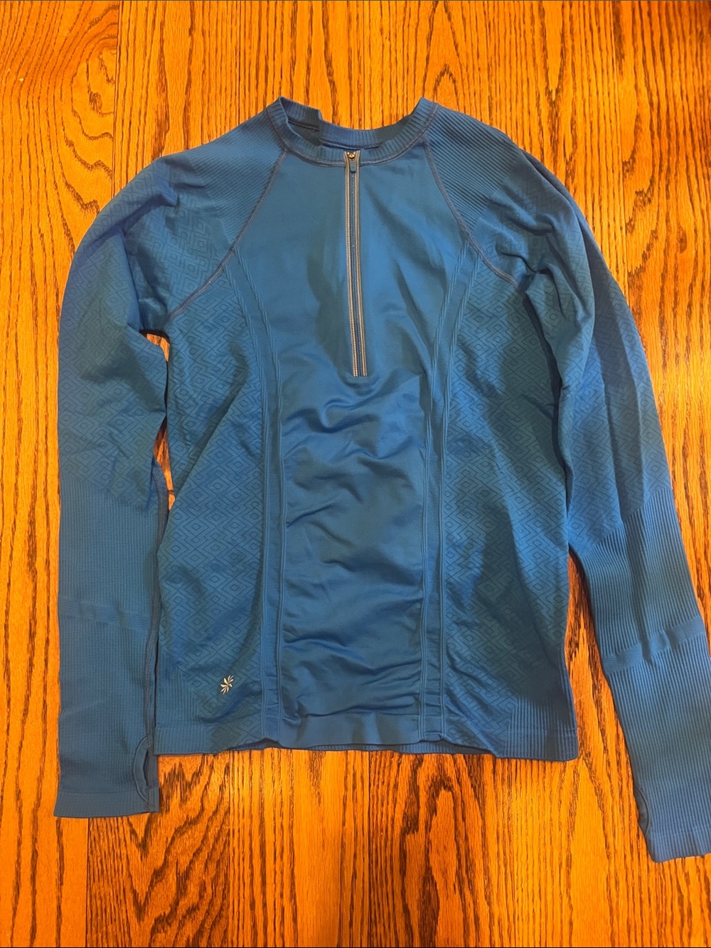 Athleta Electric Blue Half-Zip Performance Top